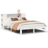 Cama con estantería sin colchón madera maciza blanca 160x200