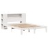 Cama con estantería sin colchón madera maciza blanca 160x200