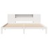 Cama con estantería sin colchón madera maciza blanca 180x200