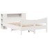 Estructura de cama sin colchón madera de pino blanca 140x190