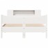 Estructura de cama sin colchón madera de pino blanca 140x190