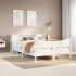 Estructura de cama sin colchón madera de pino blanca 150x200