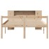Cama con estantería sin colchón madera maciza de pino