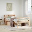 Cama con estantería sin colchón madera maciza de pino 100x200cm