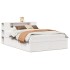 Estructura de cama sin colchón madera de pino blanca 140x190