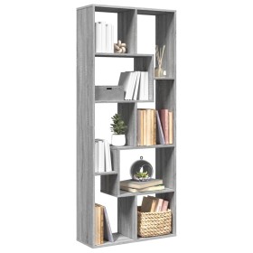 Librería divisora madera ingeniería gris Sonoma 67x25x161,5