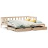 Sofá cama nido con cajones sin colchón 80x200