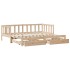 Sofá cama nido con cajones sin colchón 80x200