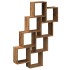 Estante cubo pared madera ingeniería envejecida 90x15x119,5