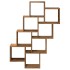 Estante cubo pared madera ingeniería envejecida 90x15x119,5