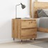 Mesita de noche madera de ingeniería roble artisian 40x35x50