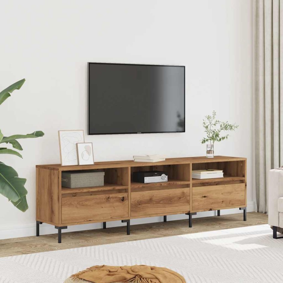 Mueble de TV madera de ingeniería roble artisan 150x30x44,5