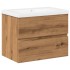 Mueble con lavabo integrado roble