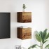 Muebles de pared para TV 2 uds madera envejecida 30,5x30x30
