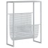 Revistero de acero plateado 35x15x45