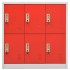 Armarios taquilla 2 uds de acero gris claro y rojo 90x45x92,5