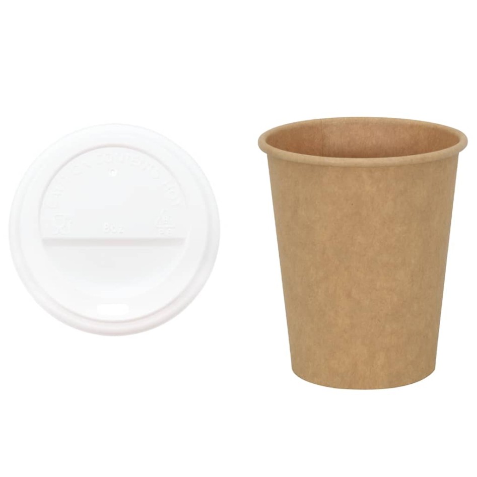 Vasos de café de papel con tapa 1000 uds 8oz