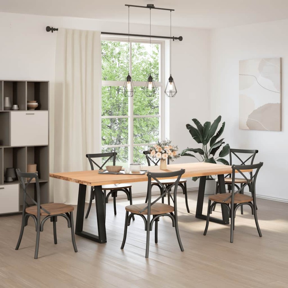 Patas para mesa de centro en forma de V 2 uds acero