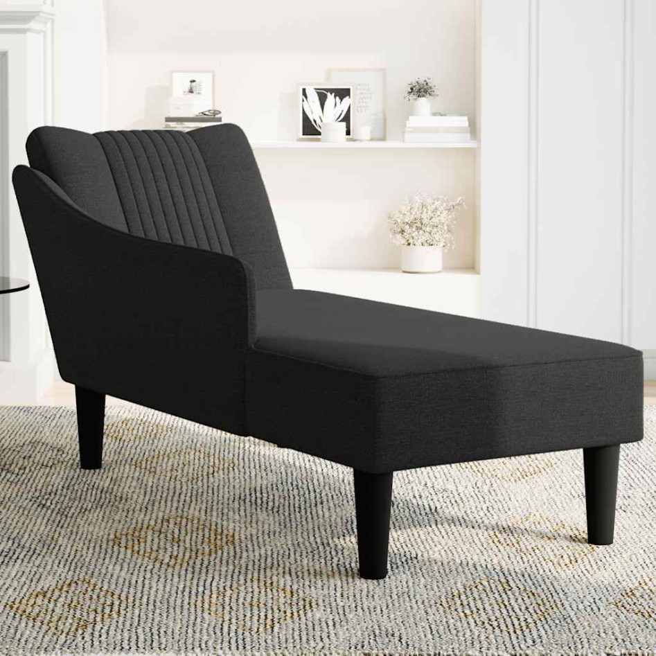 Chaise longue con reposabrazos derecho tela