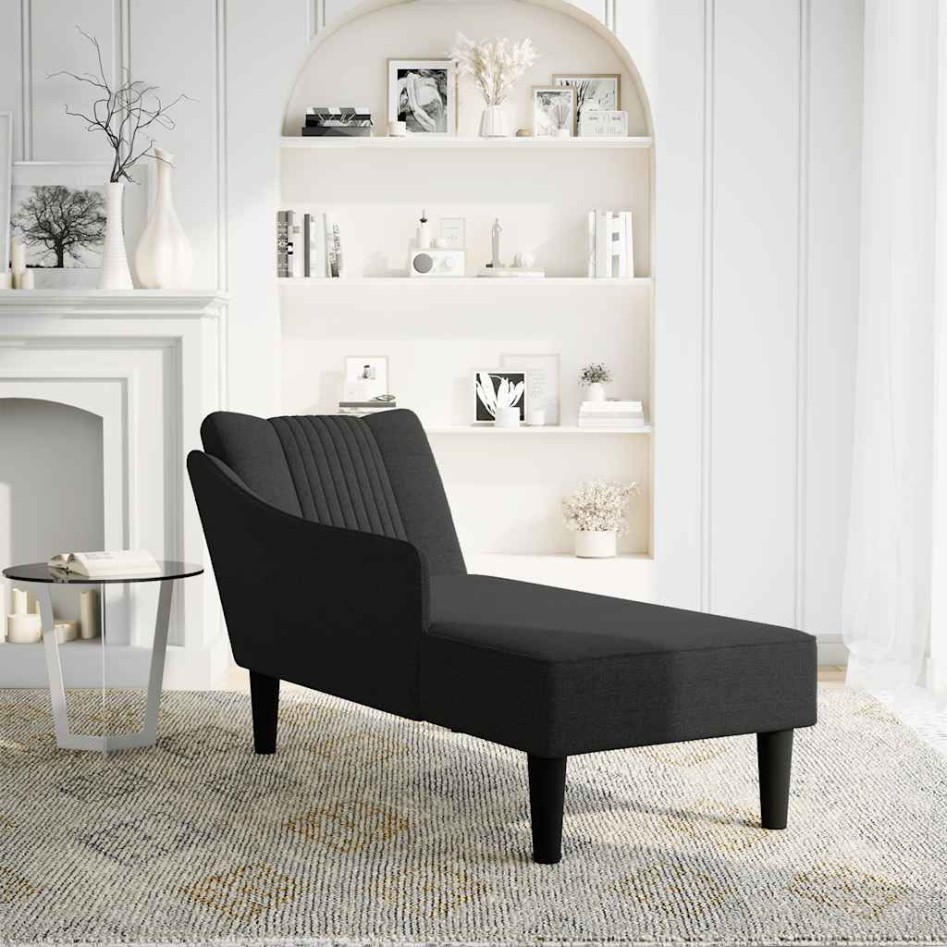 Chaise longue con reposabrazos derecho tela