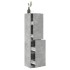 Armario botiquín madera ingeniería gris hormigón 40x41x144,5