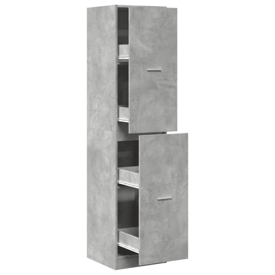 Armario botiquín madera ingeniería gris hormigón 40x41x144,5
