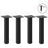 Patas para mesa de centro 4 uds acero negro 42-44