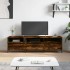 Mueble de TV madera contrachapada roble ahumado 150x30x44,5