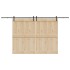 Kit de herrajes para puertas correderas acero negro 400