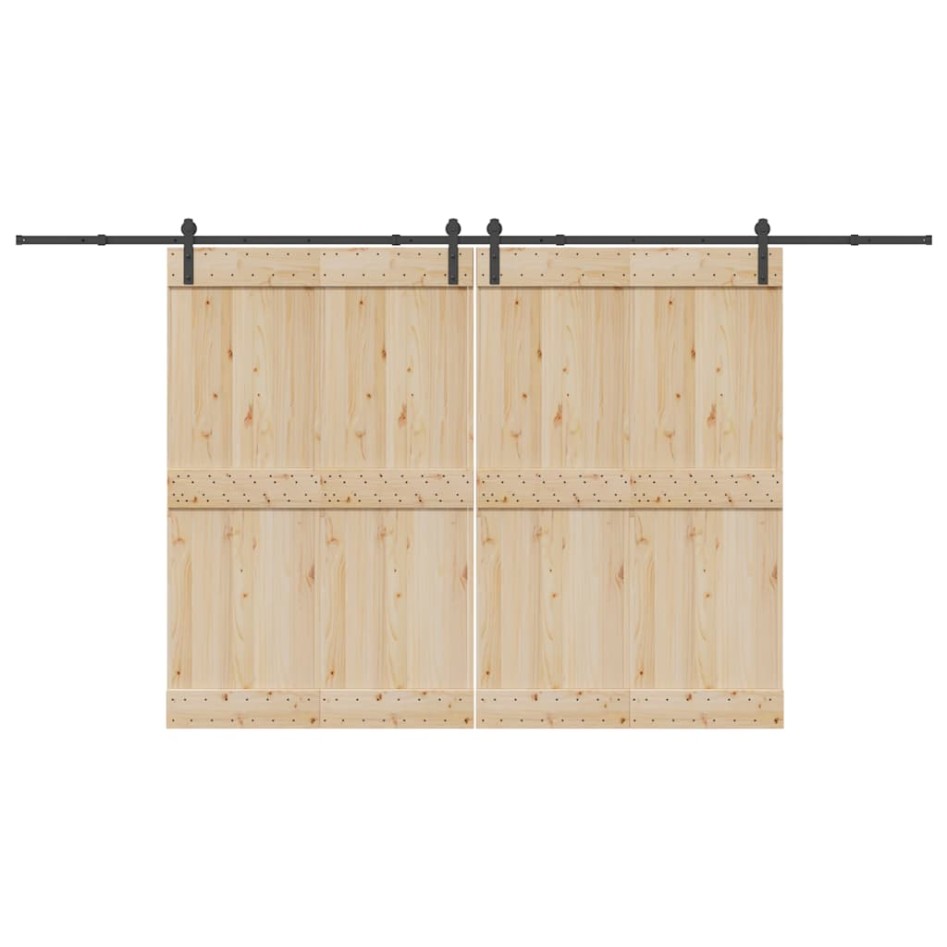 Kit de herrajes para puertas correderas acero negro 400