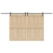 Kit de herrajes para puertas correderas acero negro 400 cm