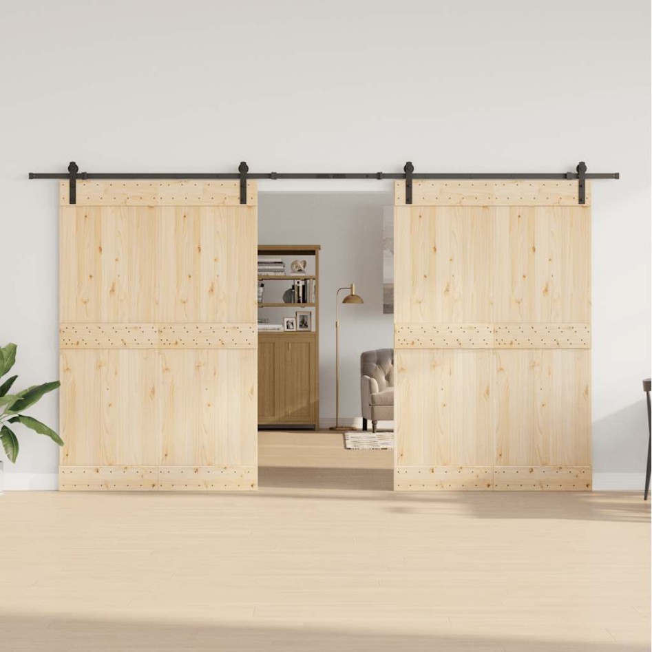 Kit de herrajes para puertas correderas acero negro 400