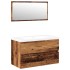Conjunto de muebles de baño de madera antigua madera
