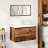 Conjunto de muebles de baño de madera antigua madera