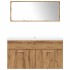 Juego de muebles baño 3 piezas madera ingeniería roble