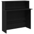 Mostrador de recepción negro 100x50x103,5 cm madera