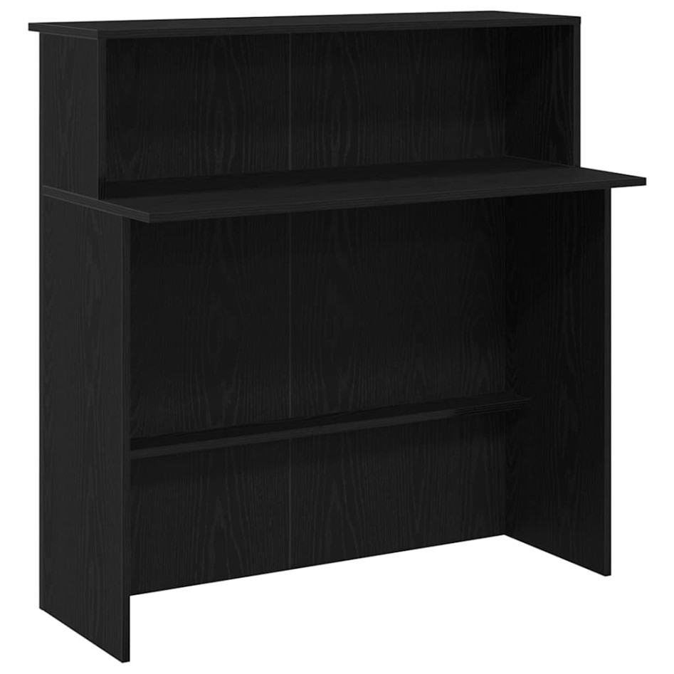 Mostrador de recepción negro 100x50x103,5 cm madera