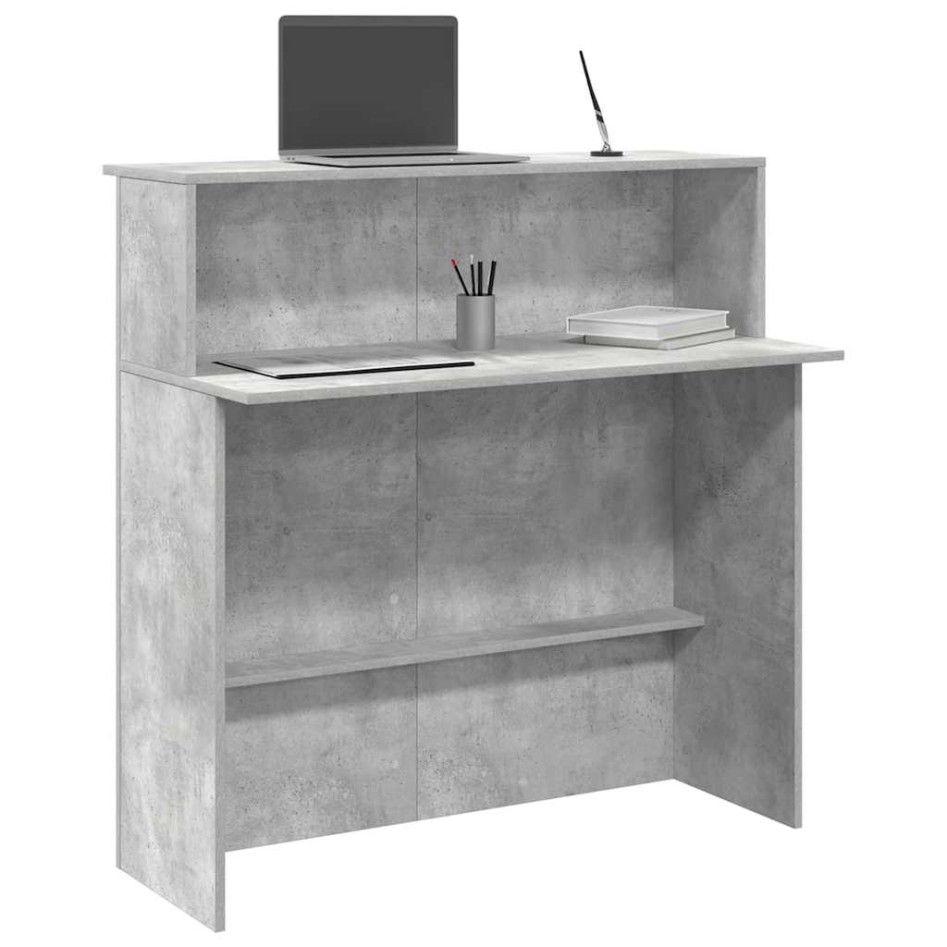 Mostrador de recepción gris hormigón 100x50x103,5