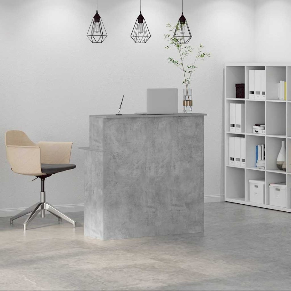 Mostrador de recepción gris hormigón 100x50x103,5