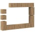 Mueble para TV de pared madera contrachapada artesanal 9