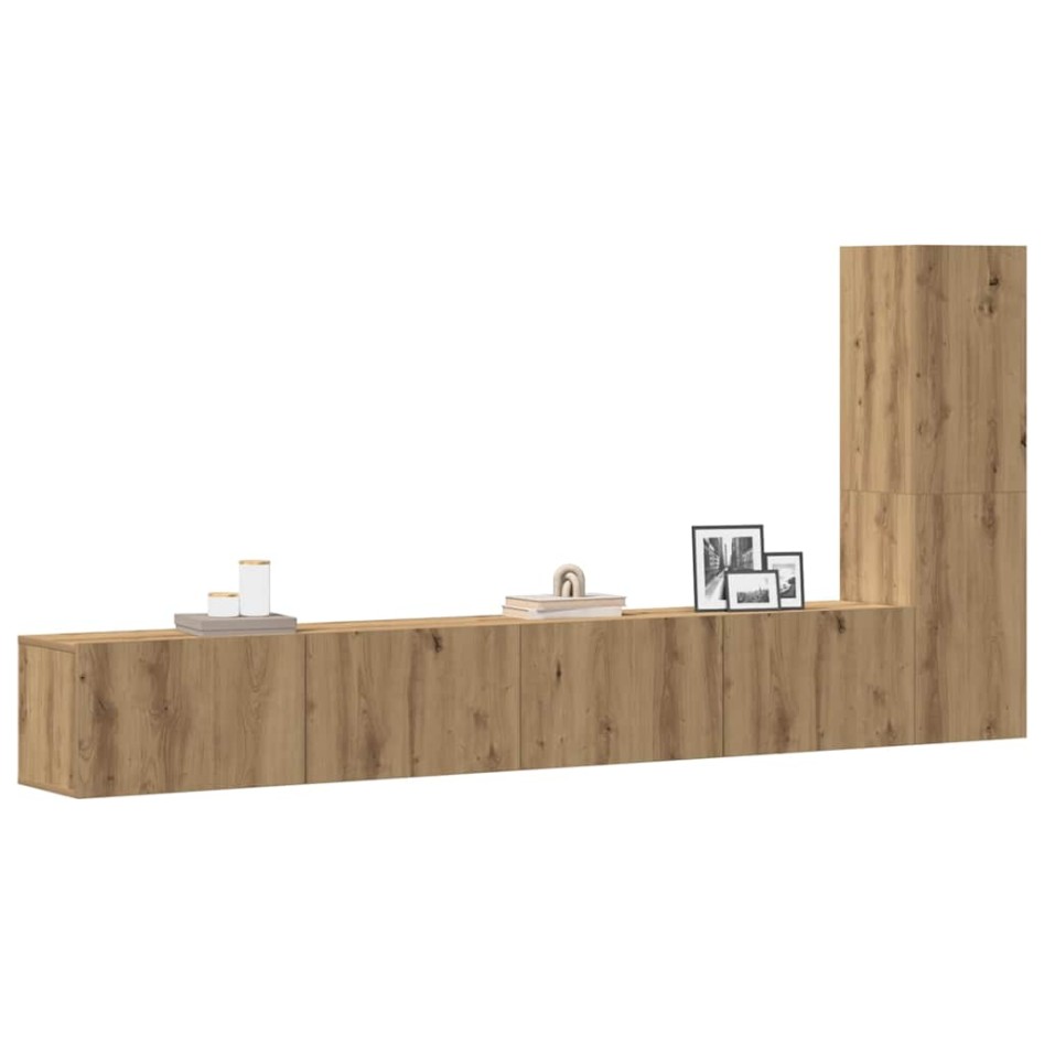 Mueble para TV de pared madera contrachapada artesanal 3