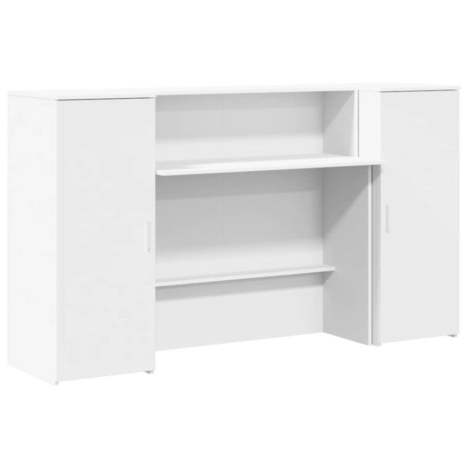 Mostrador de recepción blanco 180x50x103,5 cm madera