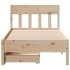 Estructura de cama sin colchón madera maciza de pino 100x200