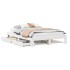 Estructura de cama sin colchón madera de pino blanca 140x200