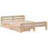 Estructura de cama sin colchón madera de pino blanco 150x200