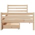 Estructura de cama sin colchón madera maciza de pino 90x200