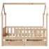 Estructura de cama para niños con cajones madera pino 70x140