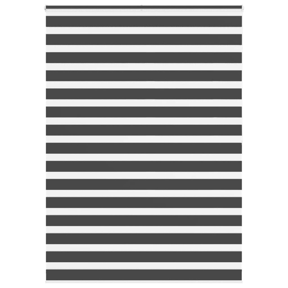 Estor cebra negro 155x200 cm tejido ancho 150,9 cm