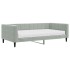 Sofá cama con colchón terciopelo gris claro 100x200