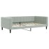 Sofá cama con colchón terciopelo gris claro 100x200